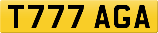 T777 AGA private number plate